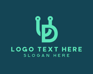 Digital Letter U & D logo design