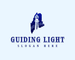 Maine Lighthouse Tower logo design