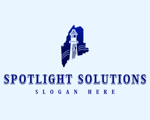 Maine Lighthouse Tower logo design