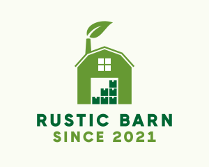 Simple Barn House Storage logo design