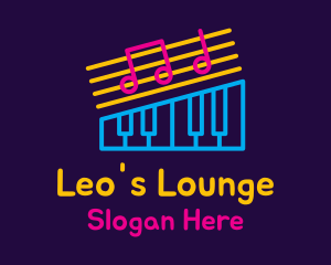 Neon Music Lounge logo design