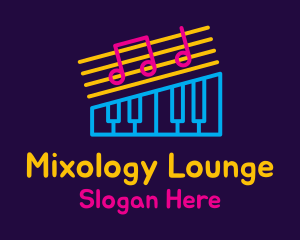 Neon Music Lounge logo design