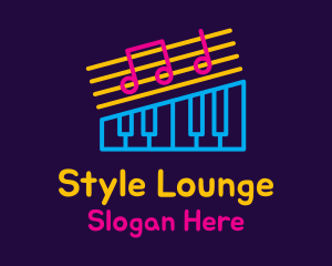 Neon Music Lounge logo design