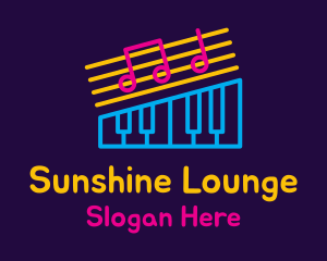 Neon Music Lounge logo design