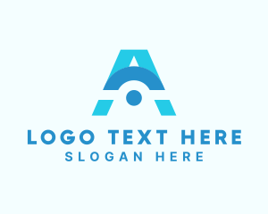 Technology - Blue Modern Letter A logo design