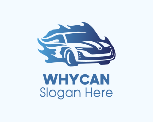 Car Care - Blue Flame Car logo design