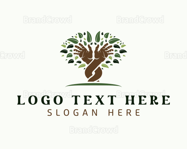 Hands Tree Nature Logo