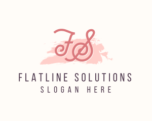 Feminine Watercolor Cosmetics  logo design