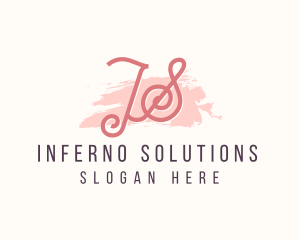 Feminine Watercolor Cosmetics  logo design