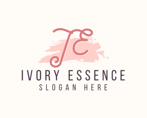 Feminine Watercolor Cosmetics  logo design