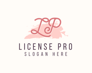 Feminine Watercolor Cosmetics  logo design