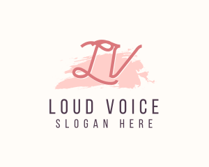 Feminine Watercolor Cosmetics  logo design