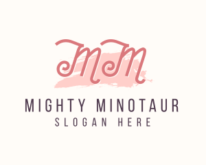 Feminine Watercolor Cosmetics  logo design