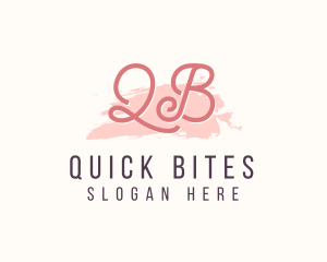 Feminine Watercolor Cosmetics  logo design