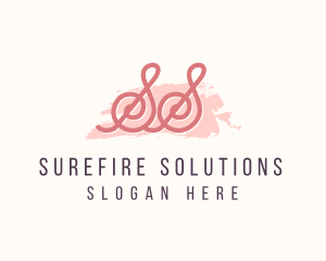 Feminine Watercolor Cosmetics  logo design