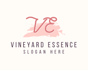 Feminine Watercolor Cosmetics  logo design