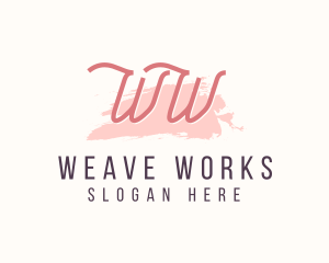 Feminine Watercolor Cosmetics  logo design