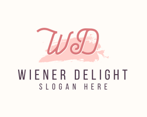 Feminine Watercolor Cosmetics  logo design