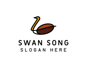 Swan Cafe Coffee logo design