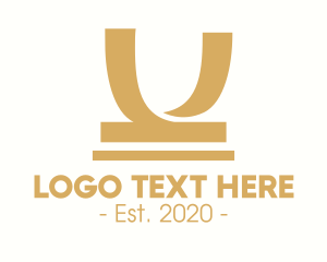 Award - Honorary Award Letter U logo design