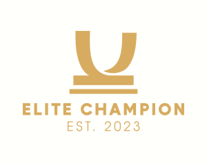Champion - Honorary Award Letter U logo design