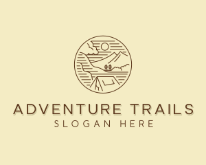 Mountain Landscape Camp  logo design