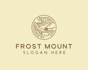 Mountain Landscape Camp  logo design