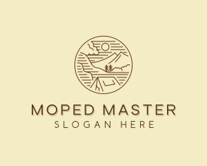 Mountain Landscape Camp  logo design