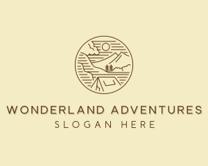 Mountain Landscape Camp  logo design