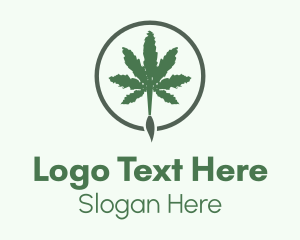 Green Brush Weed Logo
