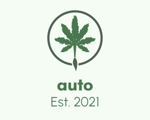 Cannabidiol - Green Brush Weed logo design