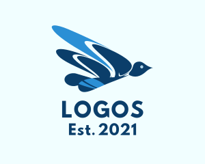 Pet - Blue Flying Dove logo design