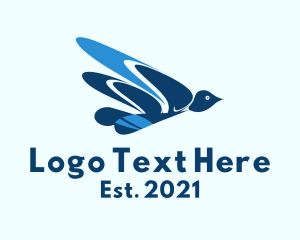 Pet - Blue Flying Dove logo design