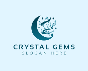 Crystal Moon Luxury logo design