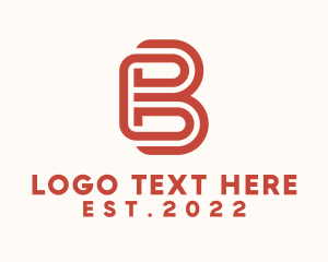 Stripe Letter B logo design