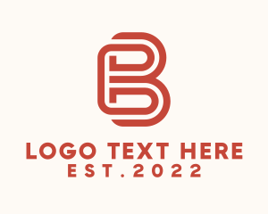 Merchandise - Stripe Letter B logo design