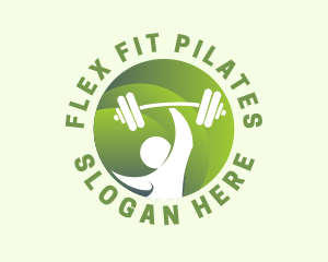 Pilates - Green Barbell Fitness logo design