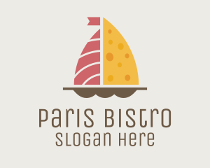 Salmon & Cheese Boat logo design