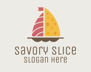 Salmon & Cheese Boat logo design