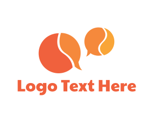 Conversation - Orange Speech Bubbles logo design