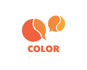 Orange Speech Bubbles Logo