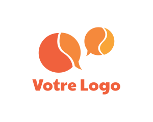 Orange Speech Bubbles Logo