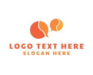 Talk Bubble - Orange Speech Bubbles logo design