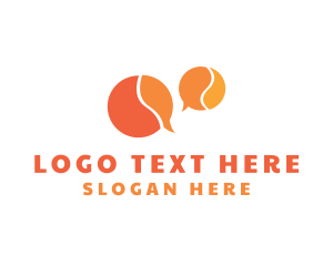 Dialogue - Orange Speech Bubbles logo design