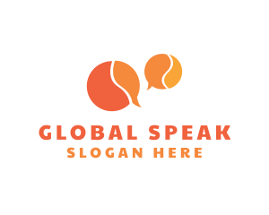 Orange Speech Bubbles logo design