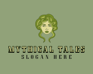 Medusa Woman Mythology logo design