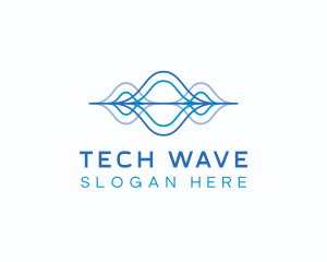 Audio Technology Waves logo design