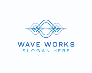 Audio Technology Waves logo design