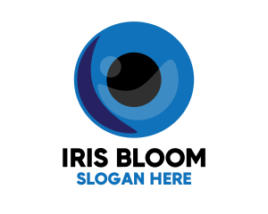 Iris - Blue Eye Ball logo design