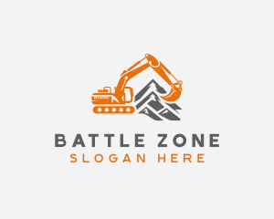 Demolition - Builder Excavator Mountain logo design